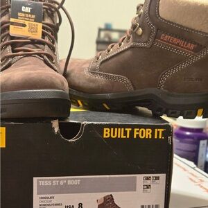 Caterpillar Women Chocolate Boots STEEL TOE